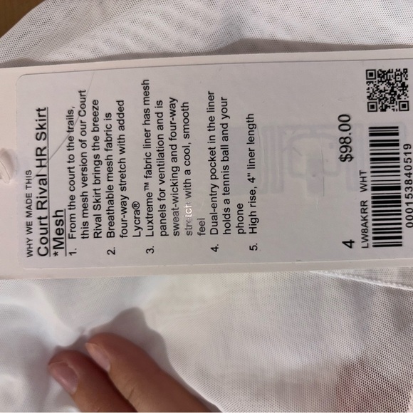 Lululemon Athletica White High-Rise Skirt - Picture 6 of 7